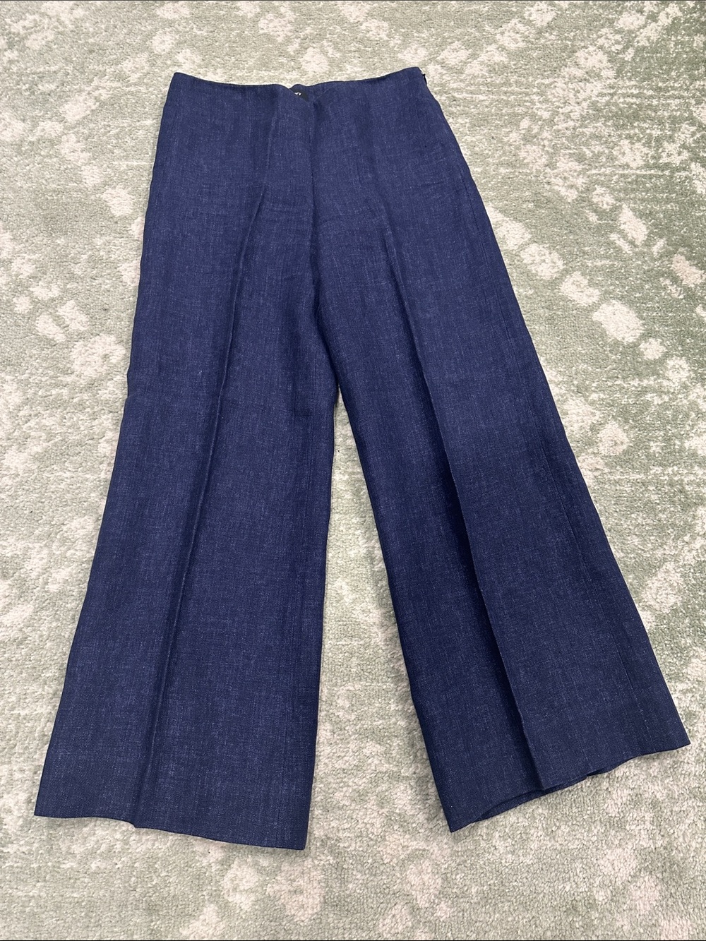 Theory Navy Textured Trousers